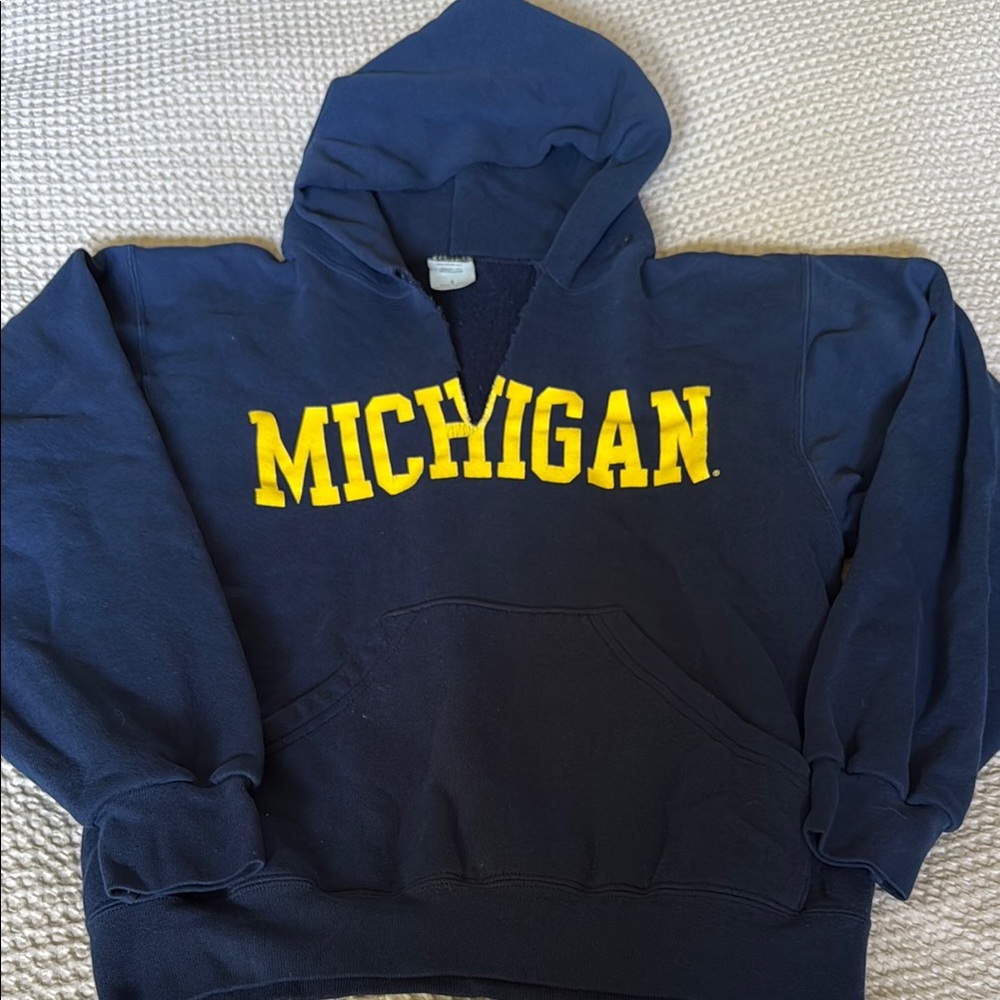 Soffe Oversized Blue and Yellow Hoodie
